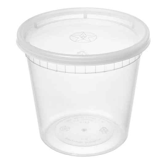 24oz  Cup & Lid Combo Deli Containers